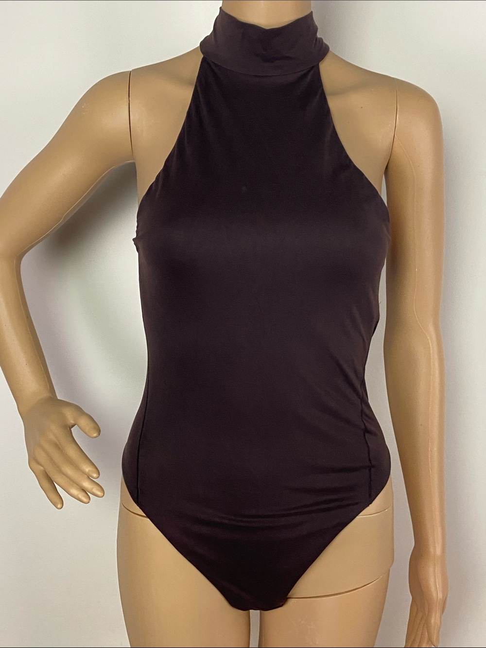 lululemon athletica High-Neck One-Piece Bodysuit in Plum